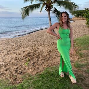 Green Strappy Maxi Dress